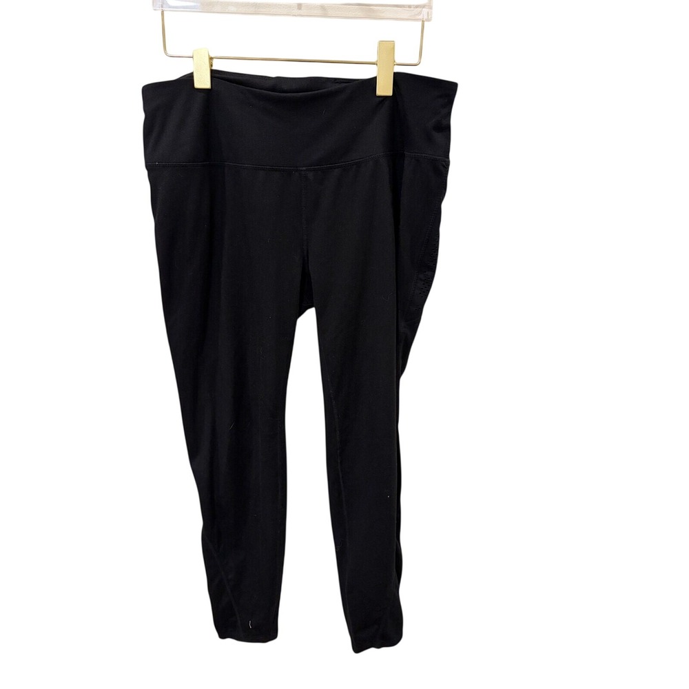 Tangerine Black Leggings with Laser Cut Detail | Large